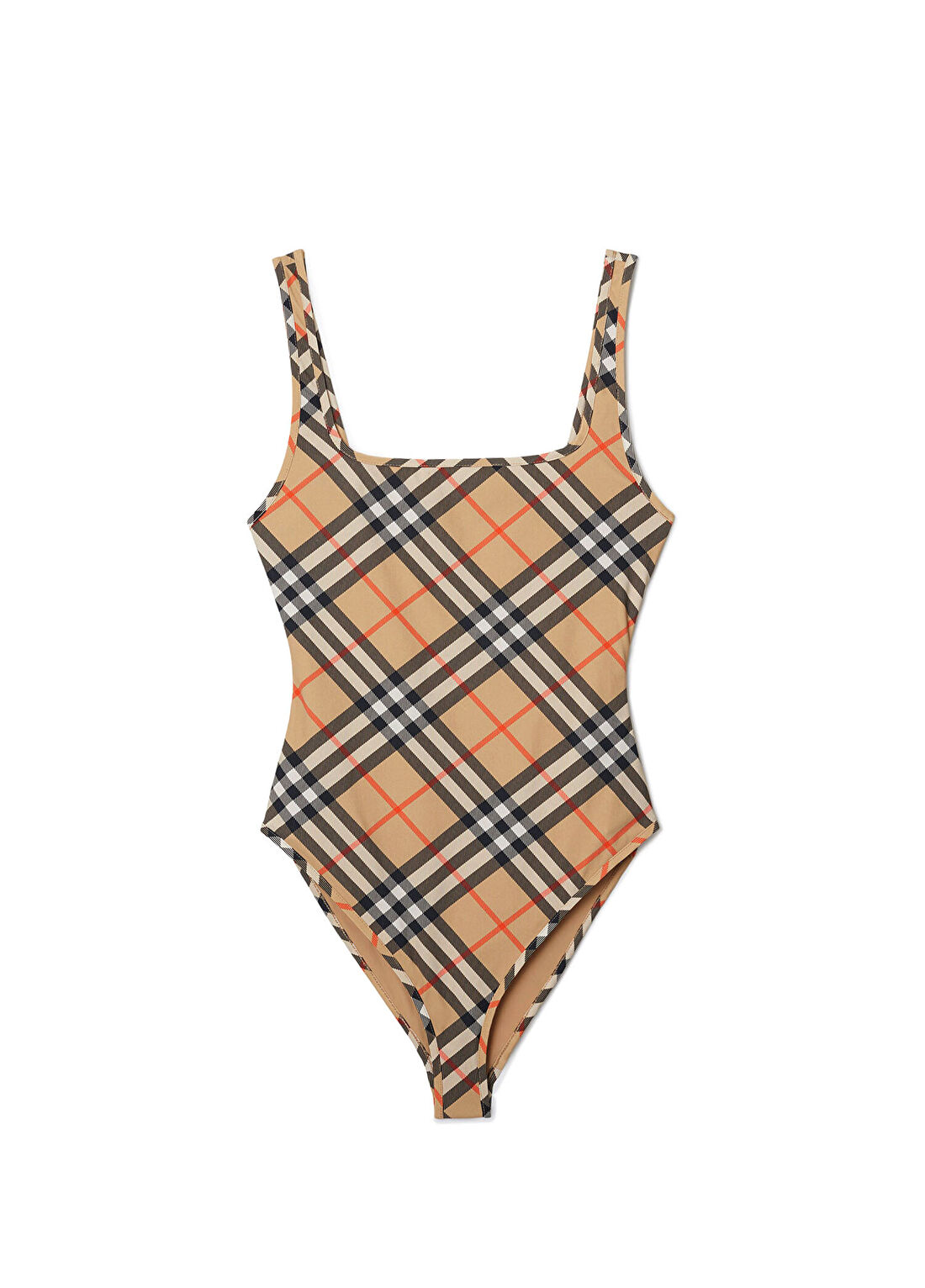 Burberry Check Bej Kadın Mayo