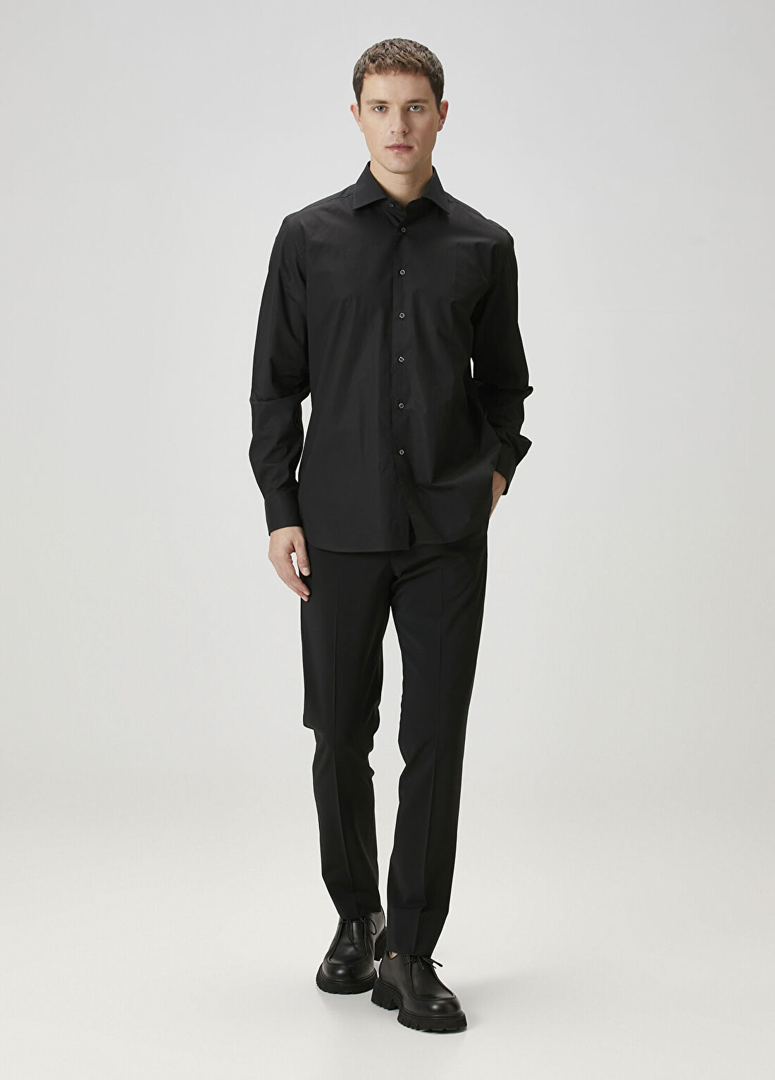 Corneliani Siyah Yün Pantolon
