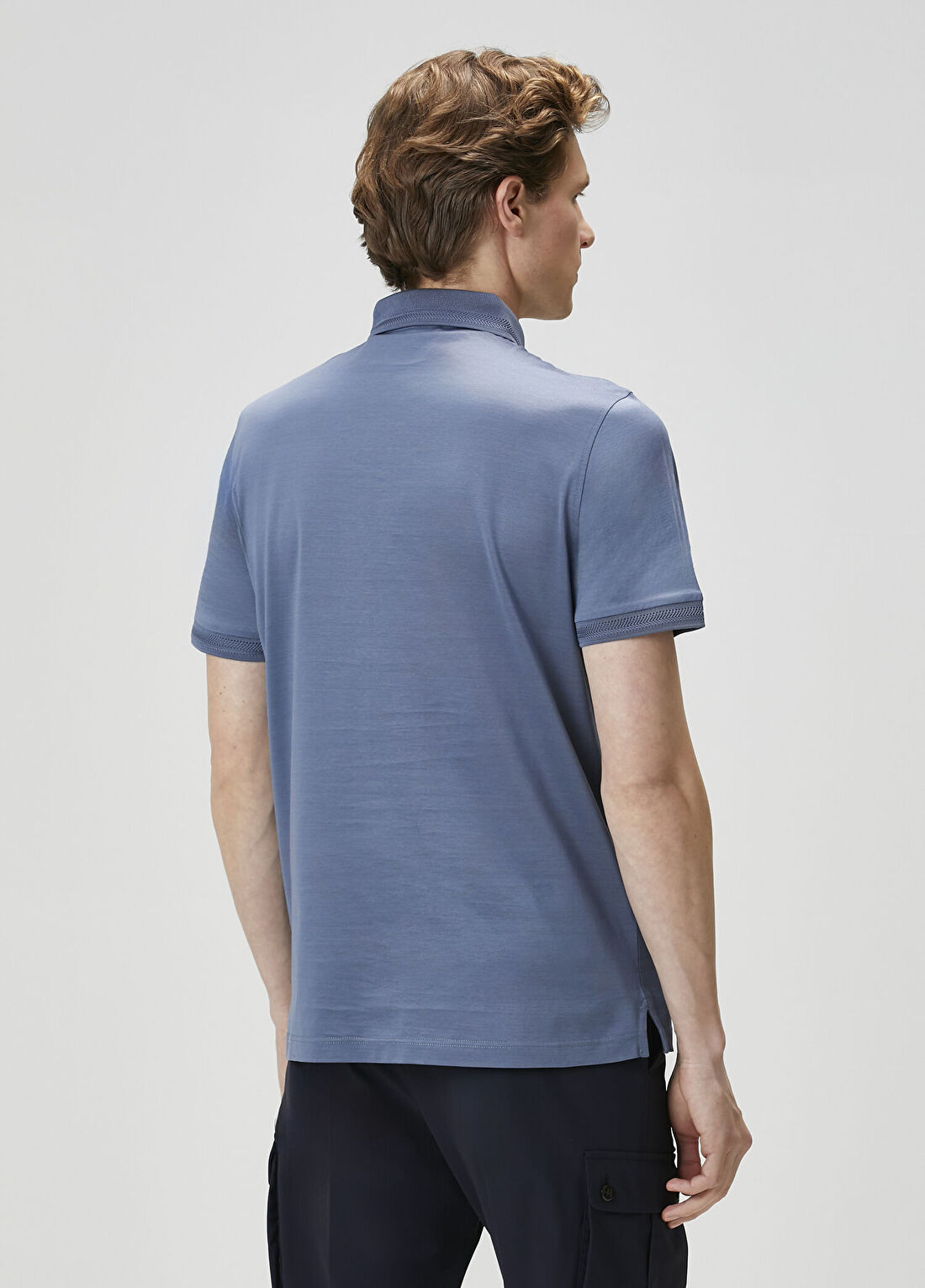 Corneliani Mavi Polo Yaka Triko görsel 4