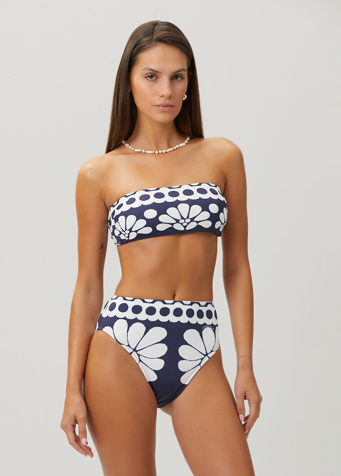 Farm Rio Palermo Mavi Straplez Bikini Üstü