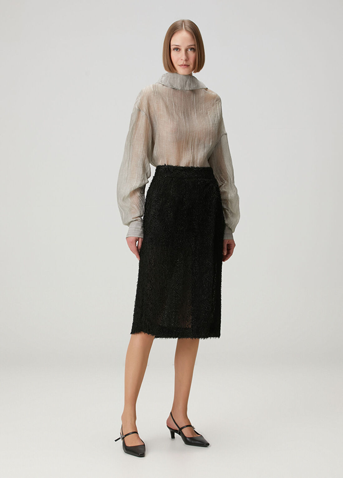 The Garment Lela Siyah Midi Etek