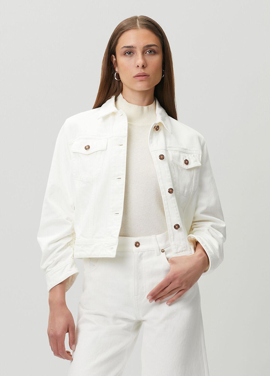 Gabriela Hearst Beyaz Denim Ceket