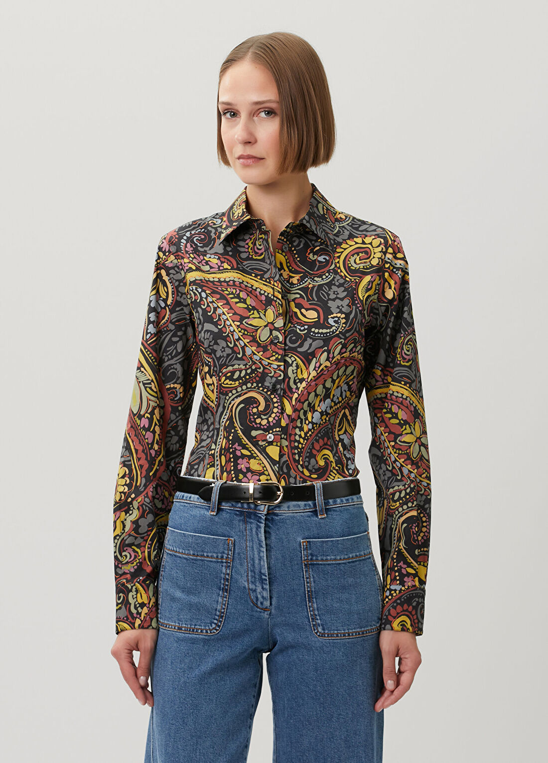 Etro Colorblocked Desenli Gömlek görsel 3