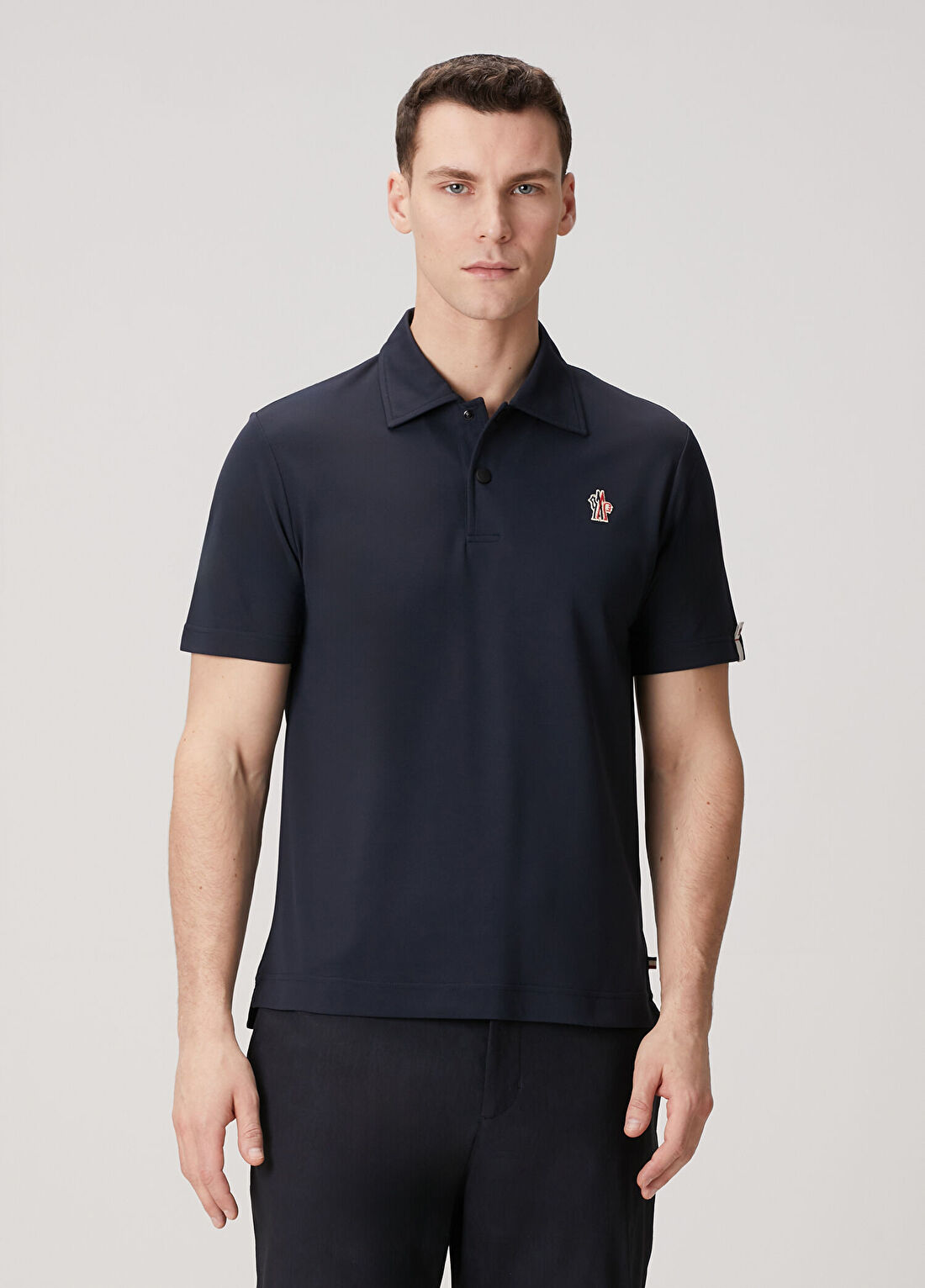Moncler Grenoble Lacivert Polo Yaka T-shirt