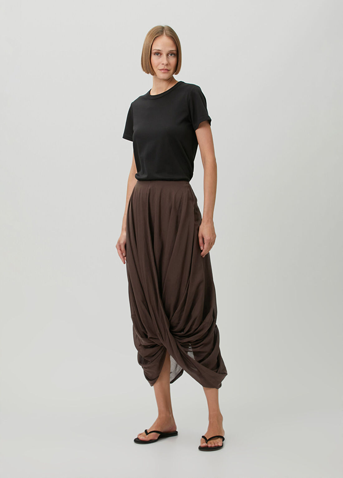 Toteme Cocoon Kahverengi Midi Etek