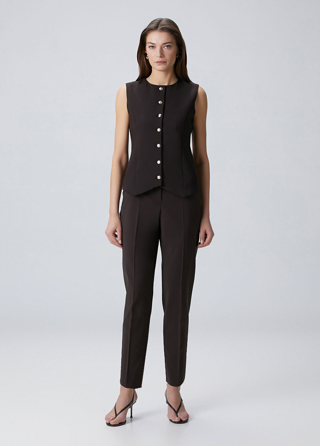 Beymen Collection Kahverengi Kuplu Yelek görsel 3