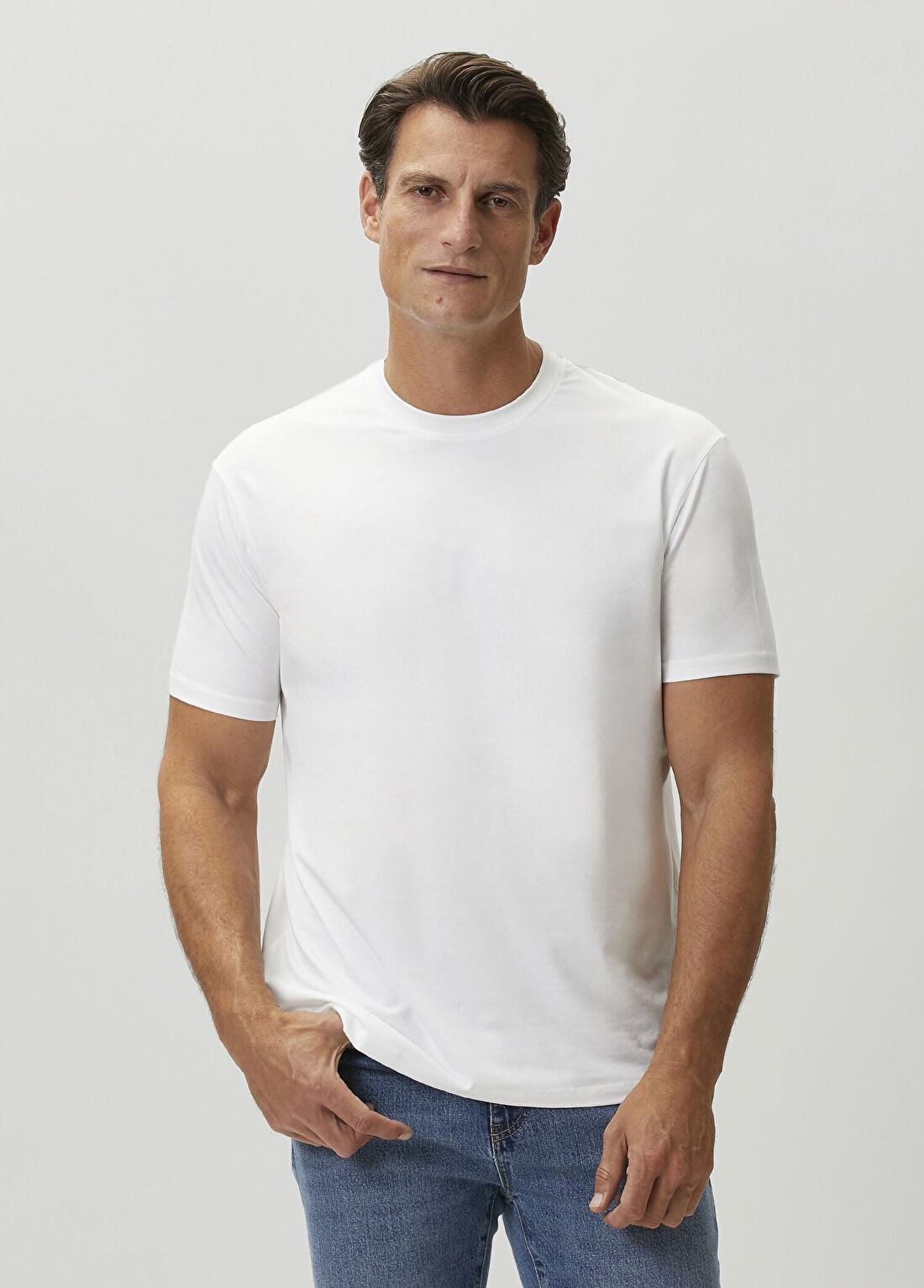 John Frank Beyaz Modal T-shirt