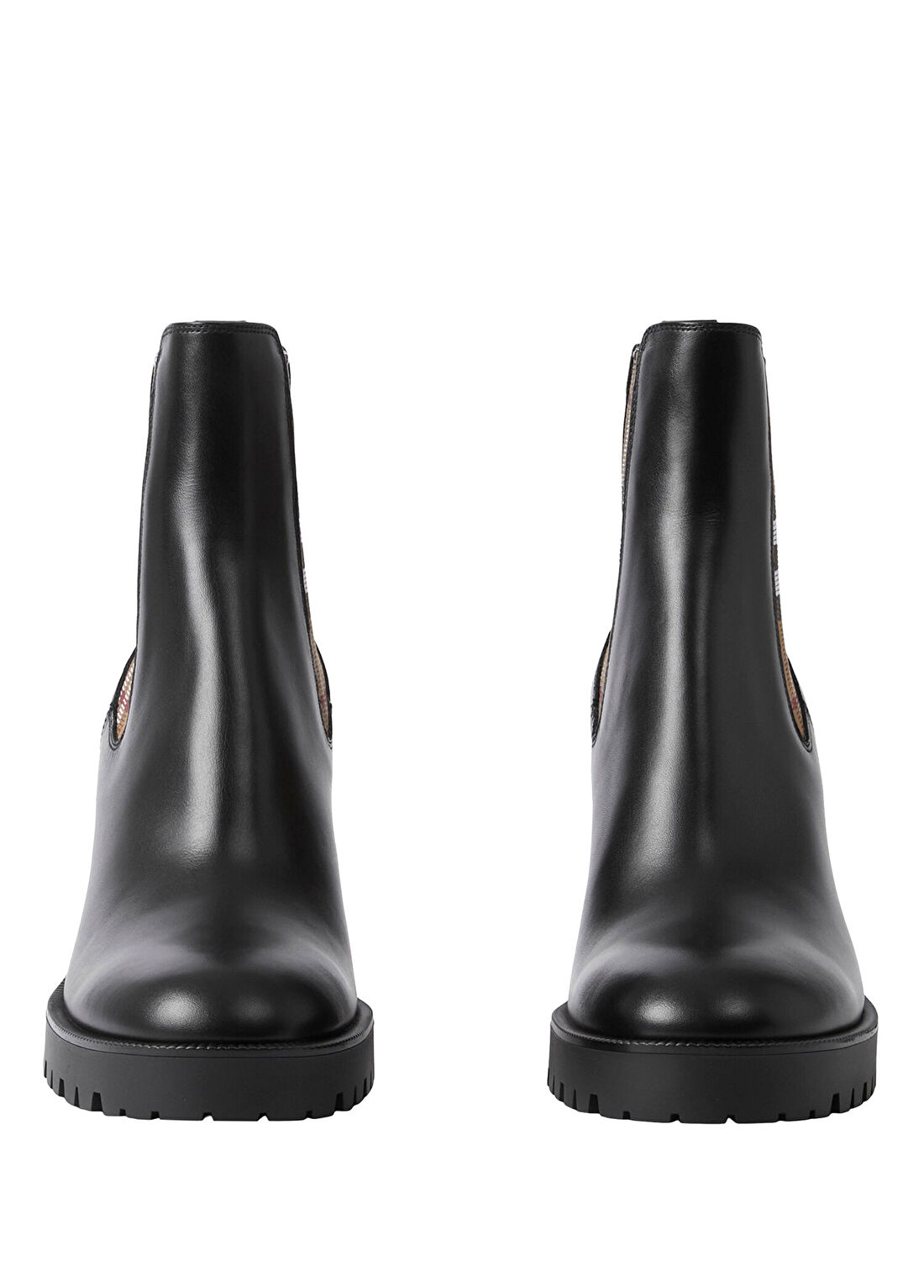 Burberry New Allostock Panel Leather Ankle Siyah Kadın Bot görsel 2
