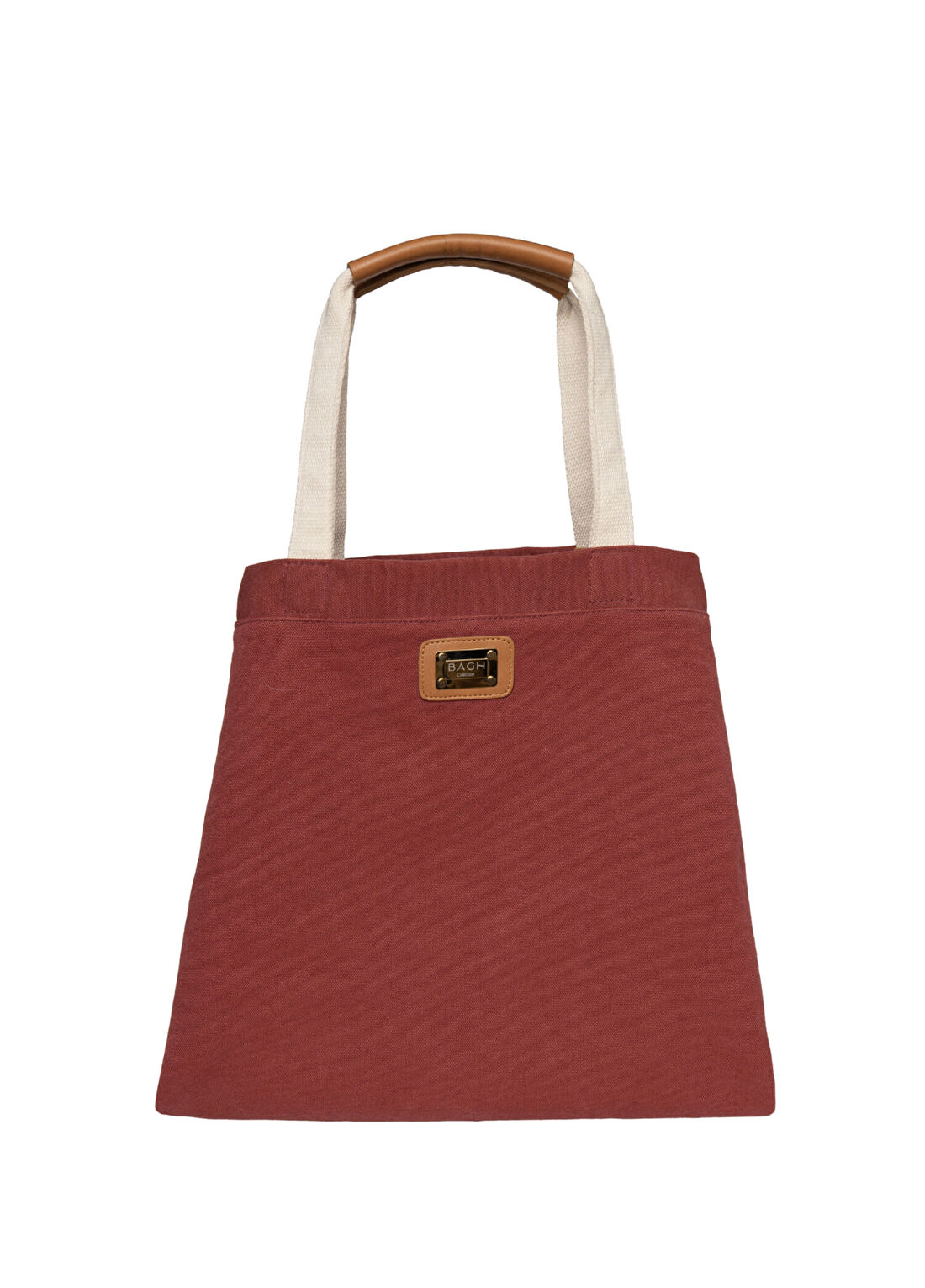 Bagh Collection Reddish Plum Sole Tote Kanvas Kadın El Çantası