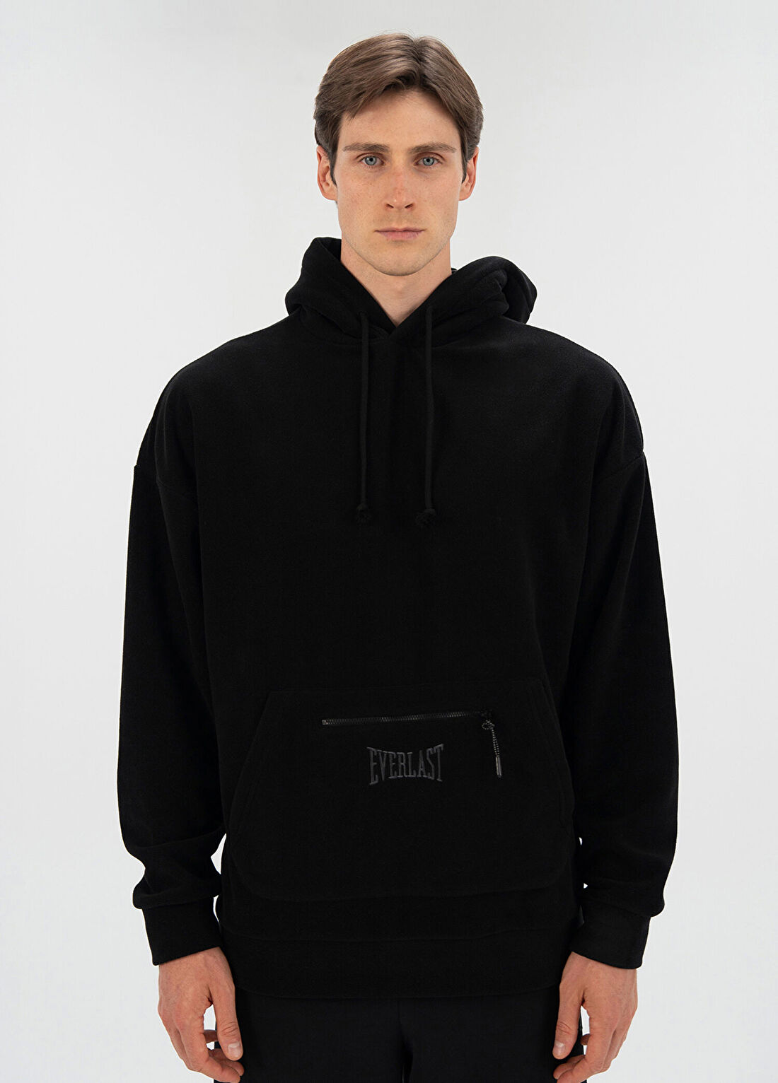 Everlast Winter Essentials Siyah Polar Kapüşonlu Erkek Sweatshirt