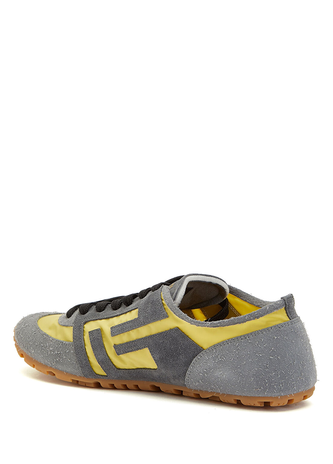 Balmain Racer Sarı Gri Erkek Süet Sneaker görsel 3
