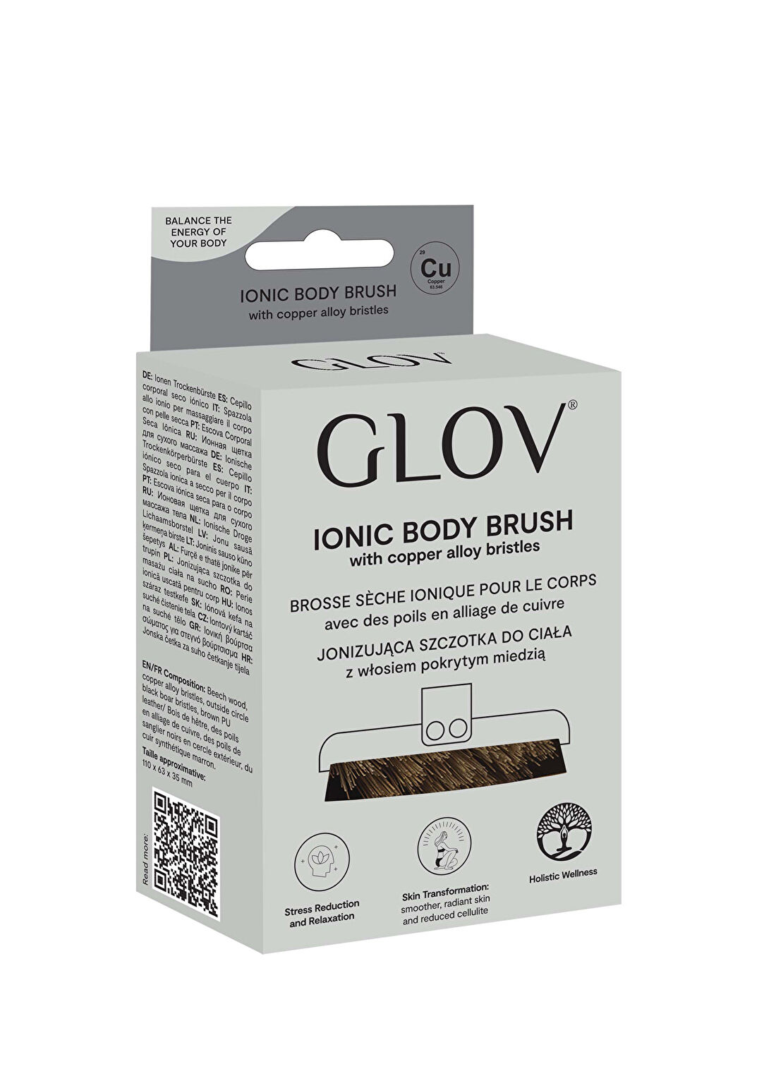 Glov Ionic Dry Body Brush Black görsel 4