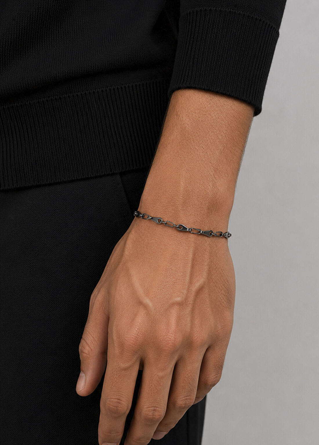 Orena Jewelry Titan 925 Ayar Gümüş Rodyum Kaplama Erkek Bileklik görsel 2