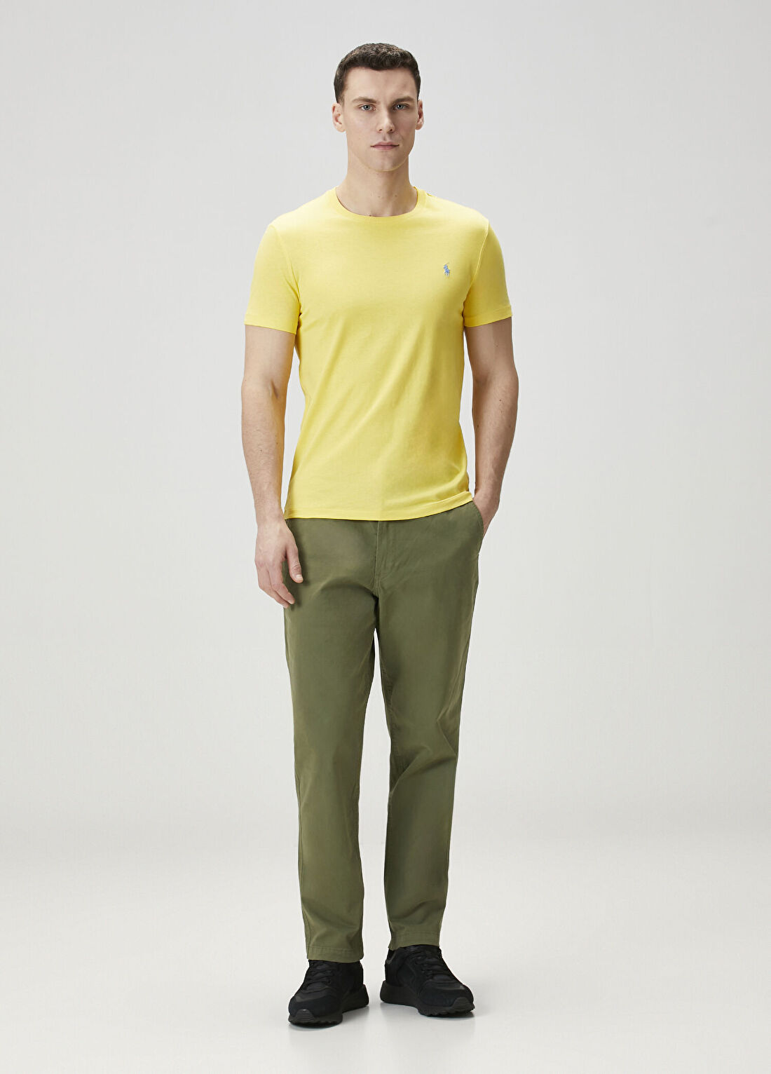 Polo Ralph Lauren Sarı Basic T-shirt görsel 2