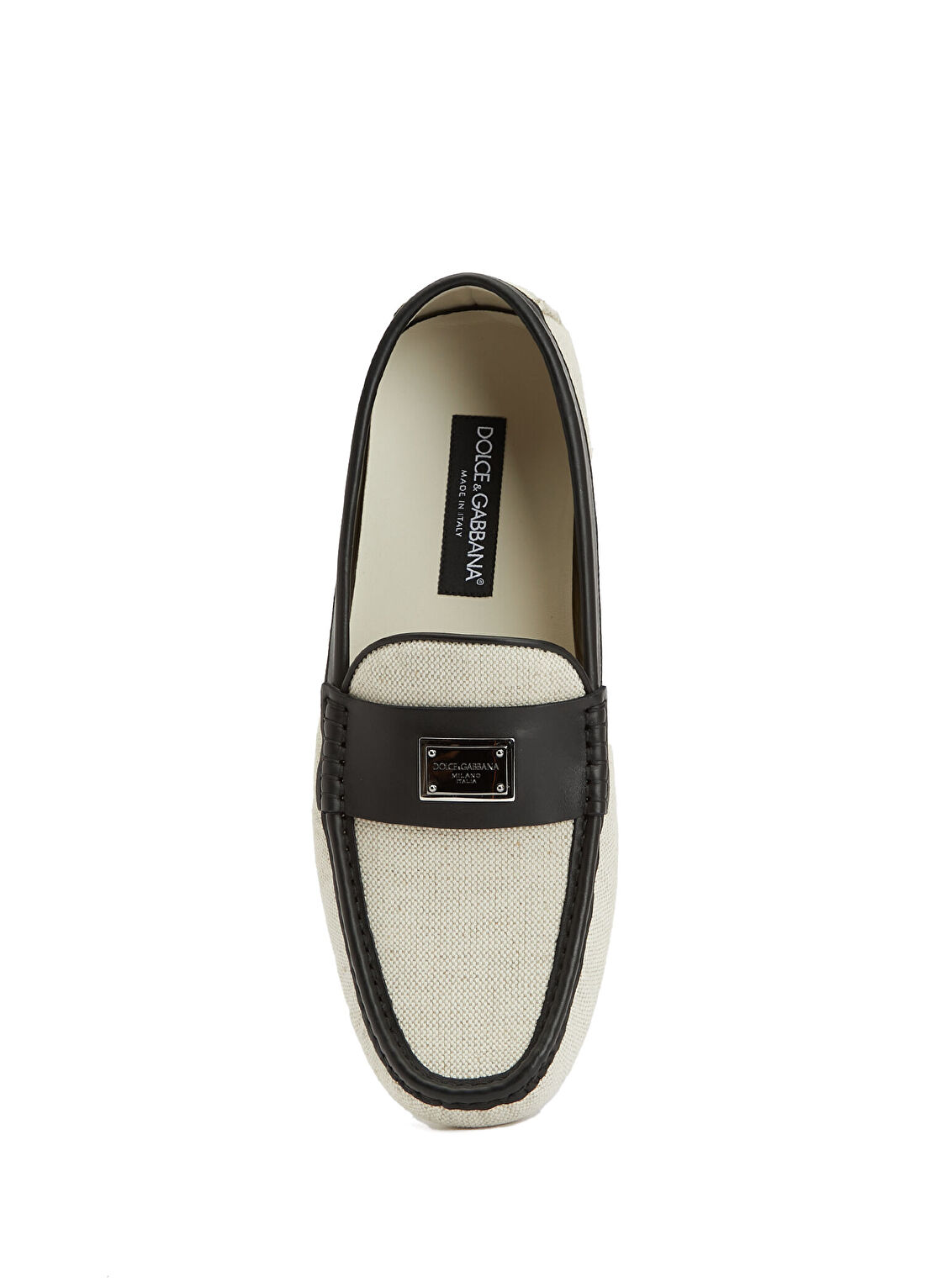 Dolce&Gabbana Siyah Beyaz Erkek Loafer görsel 4
