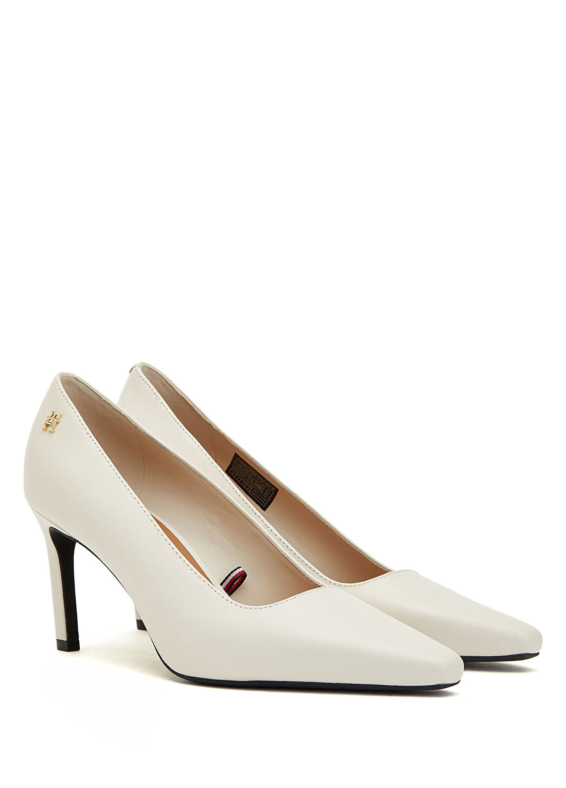 Tommy Hilfiger Bej Deri Stiletto görsel 2