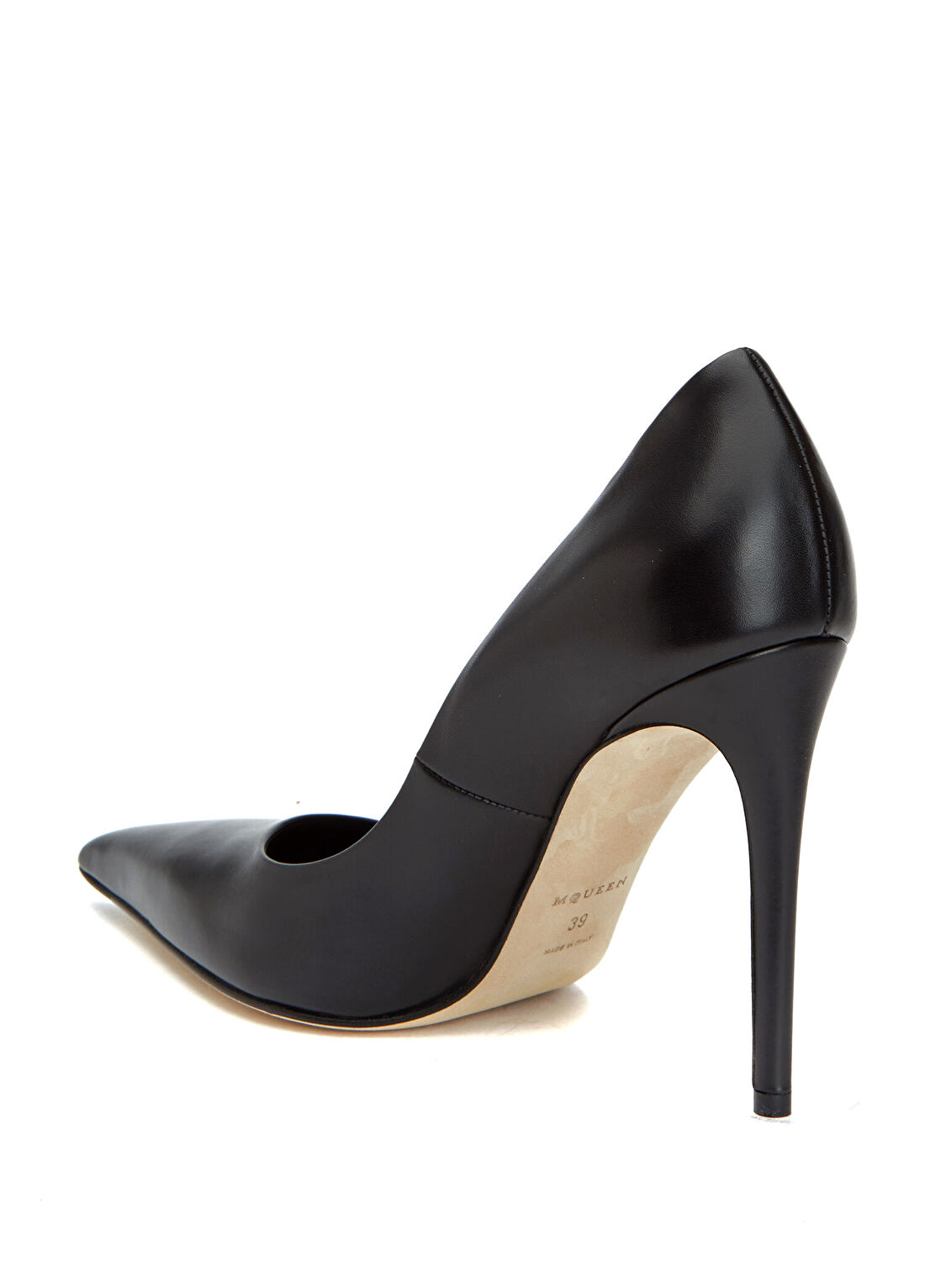 McQueen Siyah Deri Stiletto görsel 3
