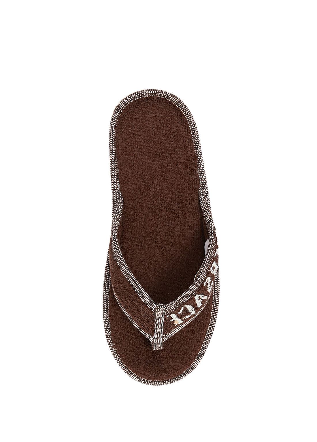 Versace Kahve Beyaz Havlu Dokulu Unisex Plaj Terliği görsel 4