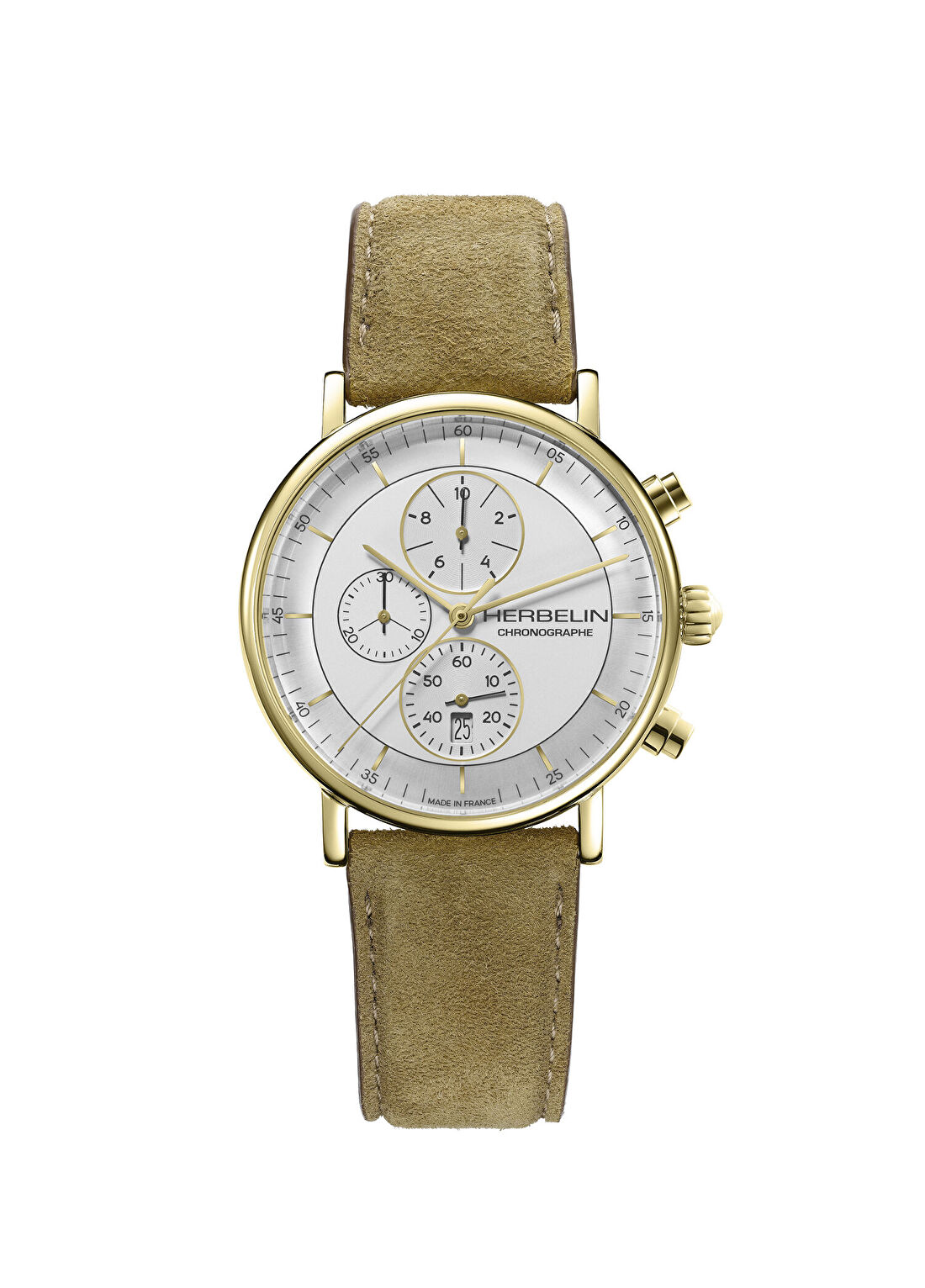 Herbelin Inspiration Chronograph 35647P12SU Altın Sarısı Erkek Kol Saati
