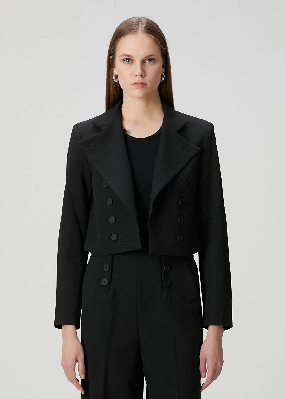 AllSaints Raina Siyah Blazer görsel 3