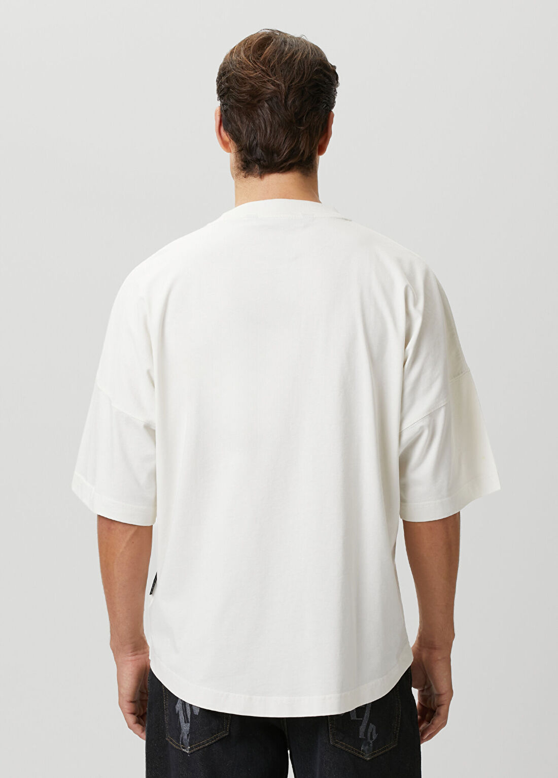 Palm Angels Kırık Beyaz Logo Baskılı T-shirt görsel 4