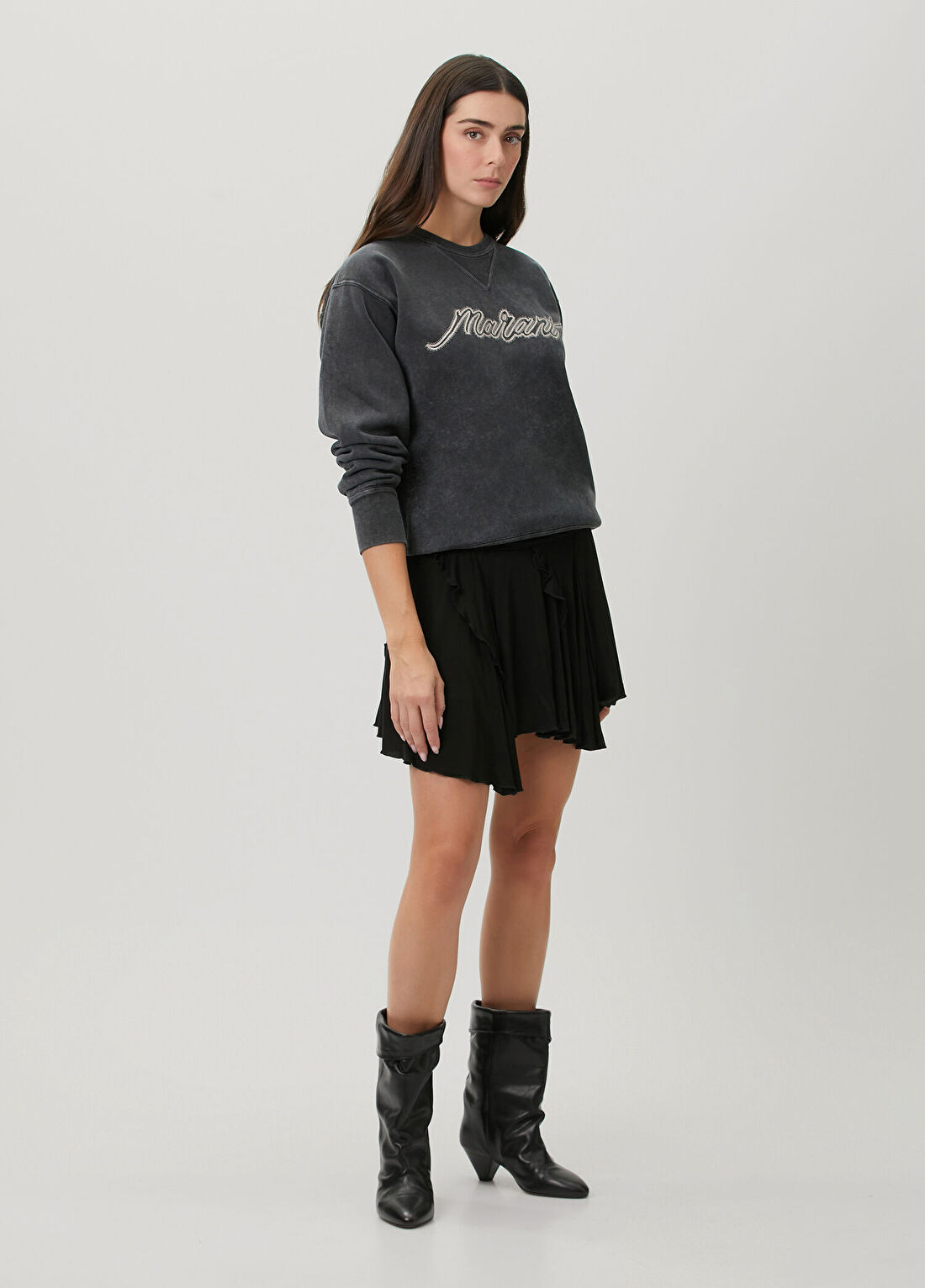 Marant Etoile Rise Antrasit Logolu Sweatshirt görsel 2