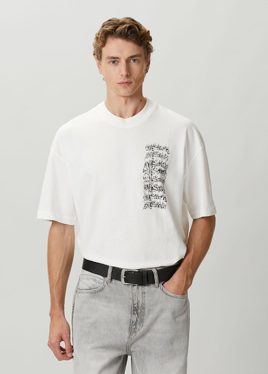 AllSaints Repeat Kırık Beyaz T-shirt