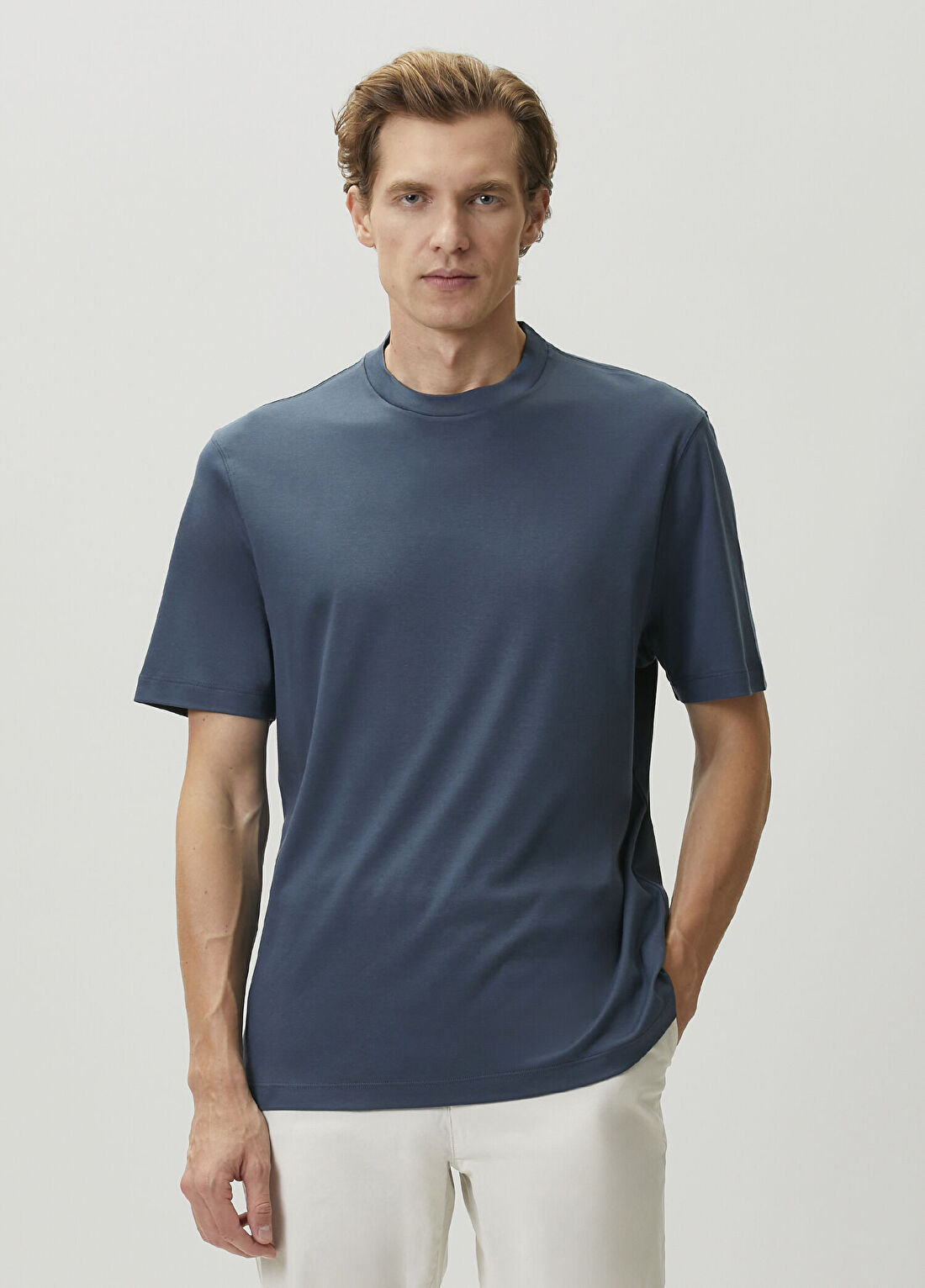 Canali Lacivert Basic T-shirt