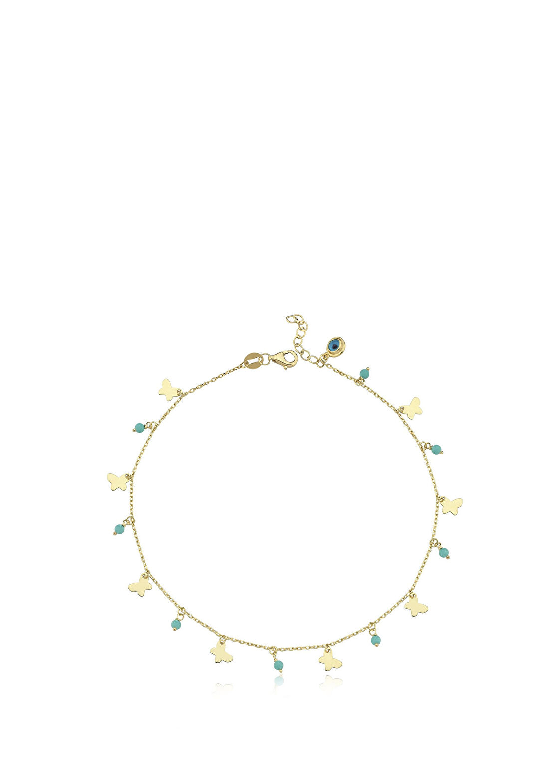Hamza Yılmaz Jewelry Firuze Blob 14 Ayar Altın Kadın Halhal