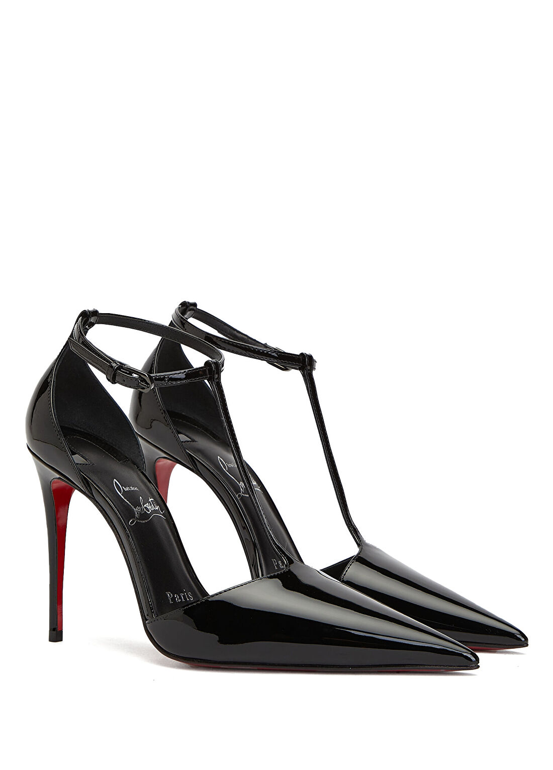 Christian Louboutin Kate Max Siyah Rugan Deri Topuklu Ayakkabı görsel 2