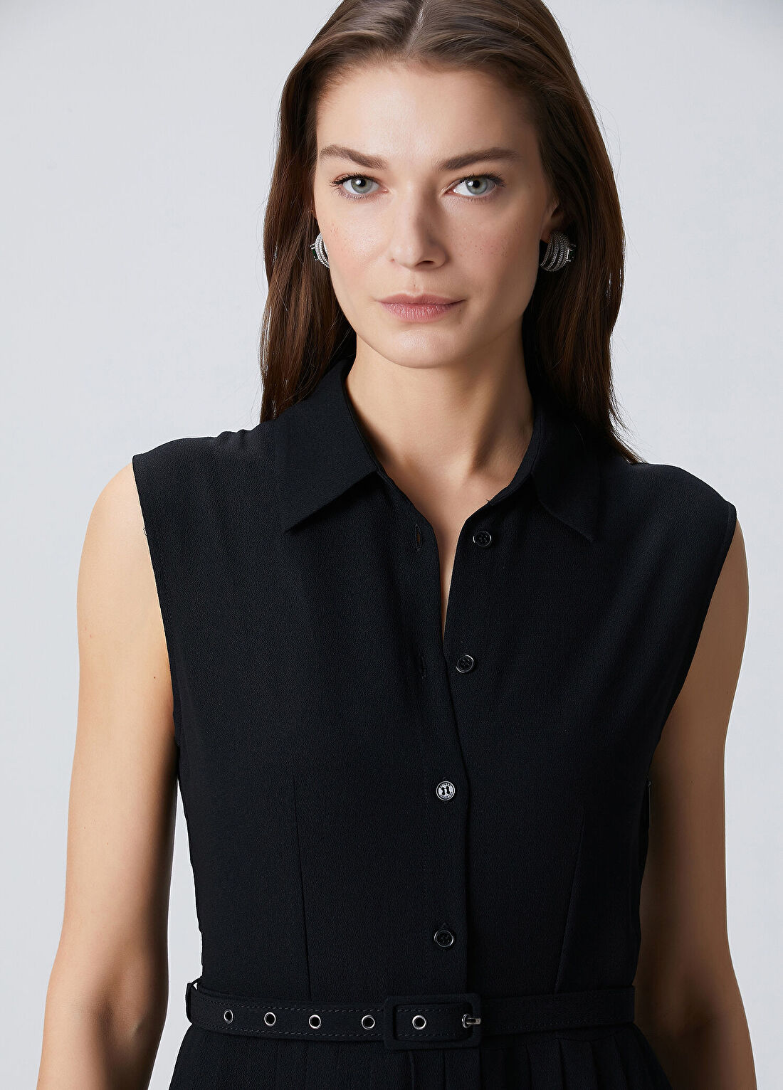 Beymen Collection Siyah Kemerli Maxi Elbise görsel 2