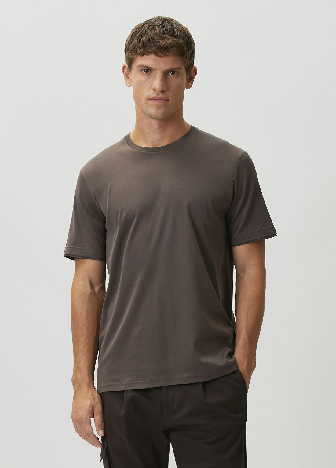 Herno Koyu Kahverengi T-shirt