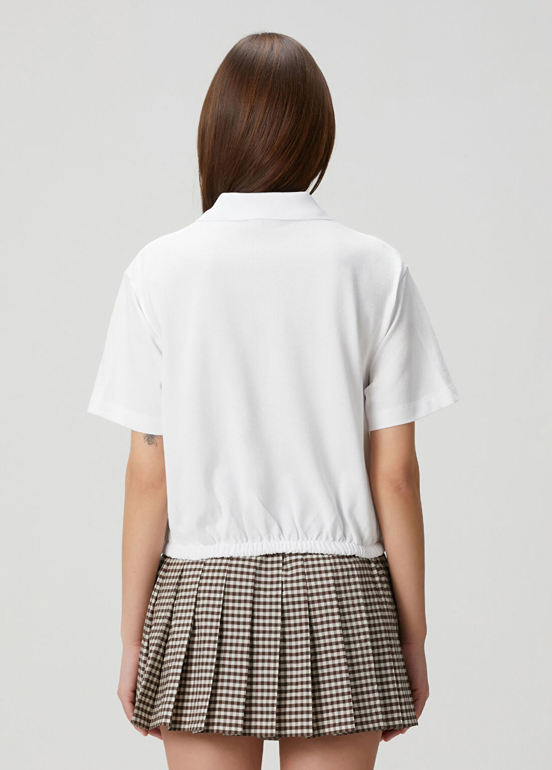 Moncler Beyaz Polo T-shirt görsel 4