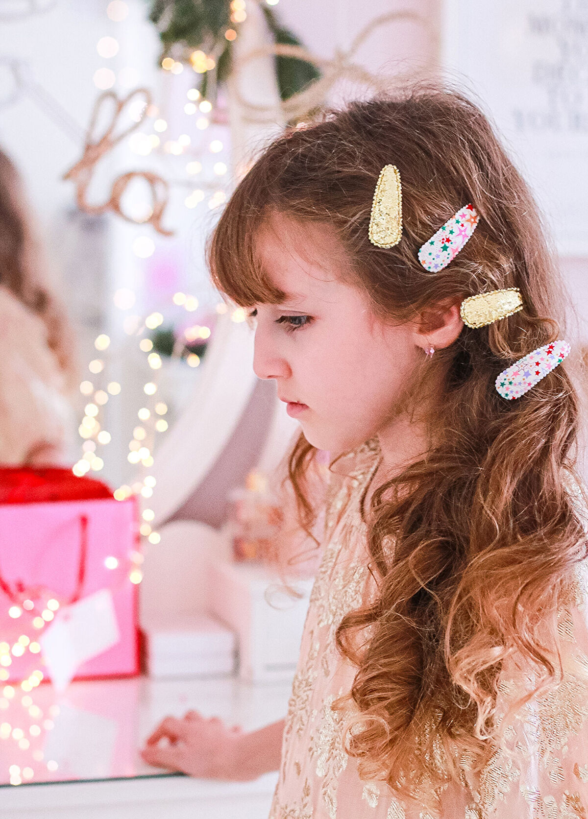 Mini & Kids Christmas Glitter Clip Girl Child Buckle - 3