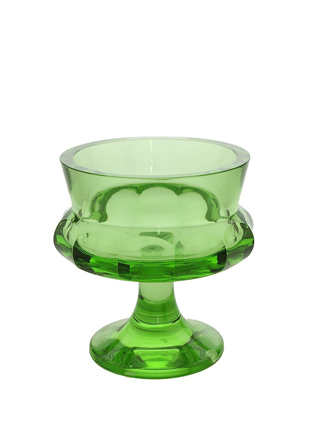 Moser Yeşil Ayaklı Kristal Dekoratif Kase - 1