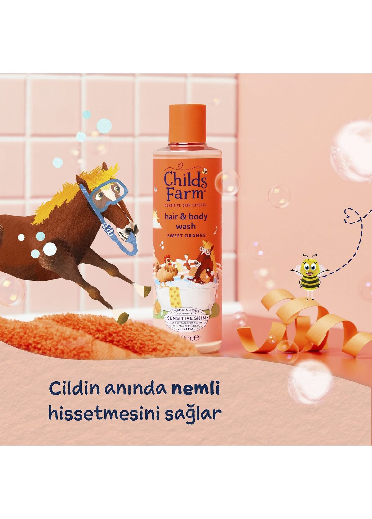 Childs Farm Organic Sweet Orange Extract Children's Hair and Body Shampoo 250ml - 3