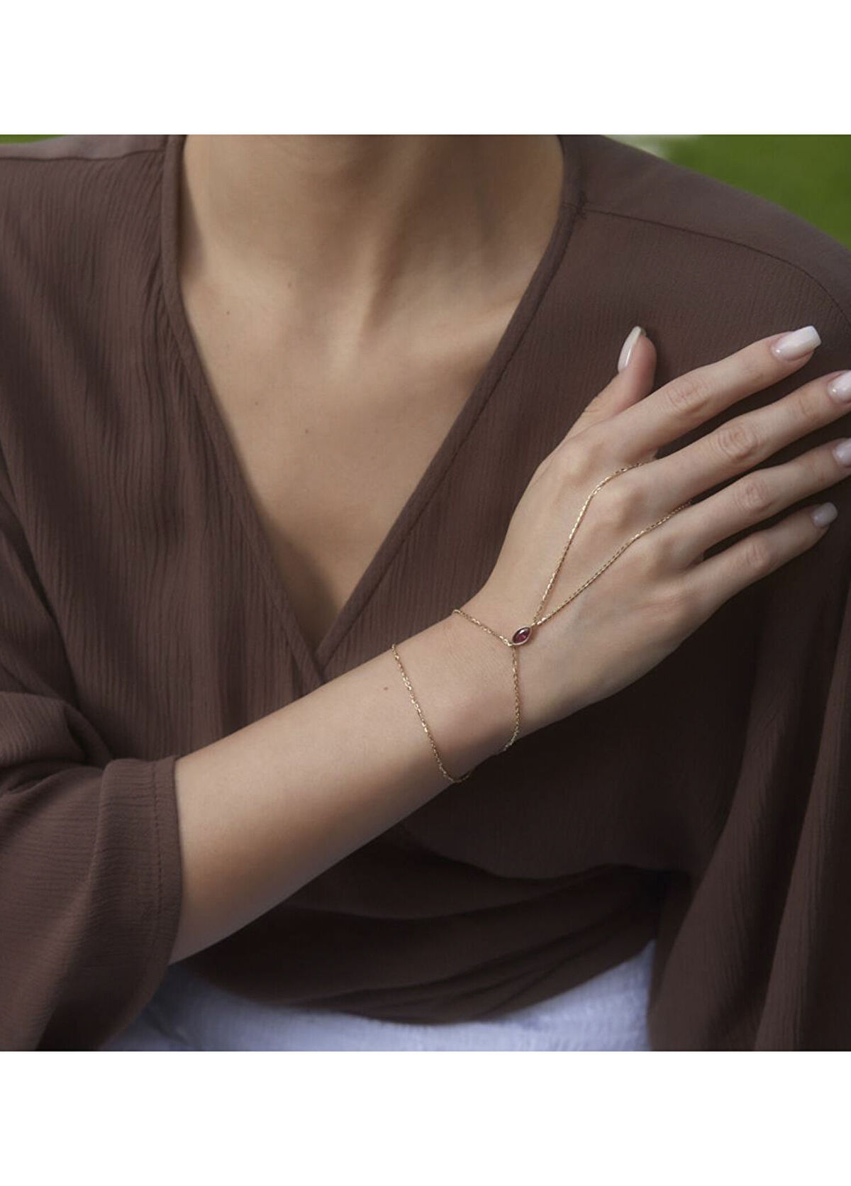 Hamza Yilmaz Jewelry Red 14 Ayar Altın Kadın Şahmeran Bileklik - 3