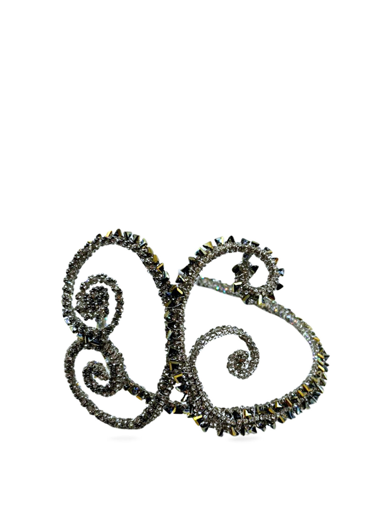 Eli Peacock Romantica Gatsby Black Bead Embroidered Women's Hair Accessory - 3