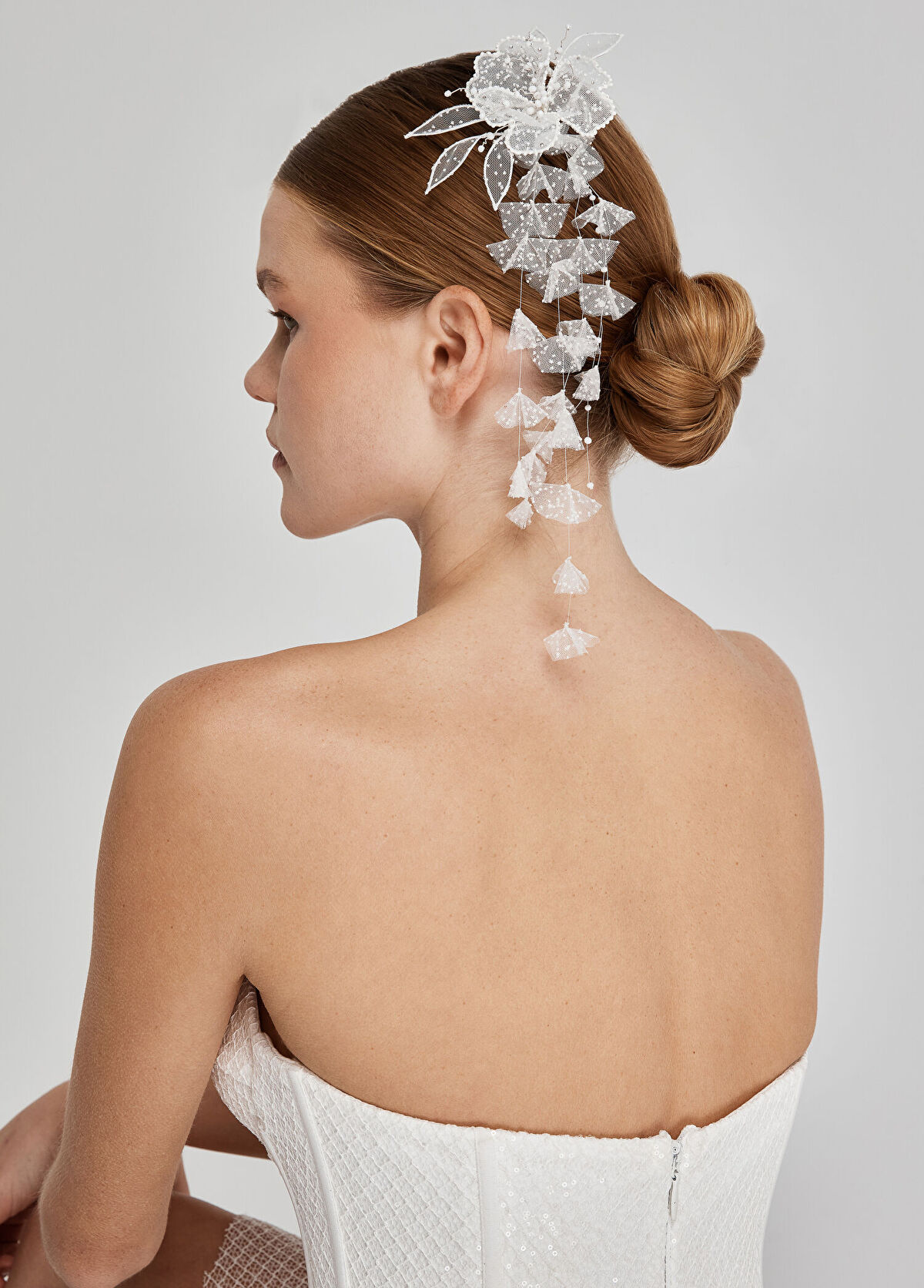 Beck Collection Juisa Simli Kristal Taşlı Duvak Aksesuarı - 3