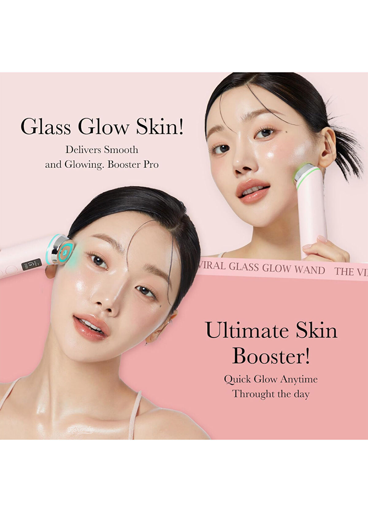 Medicube AGE-R Booster Pro PINK 4 Farklı Modlu Kore Cam Cilt Bakım Cihazı - 3