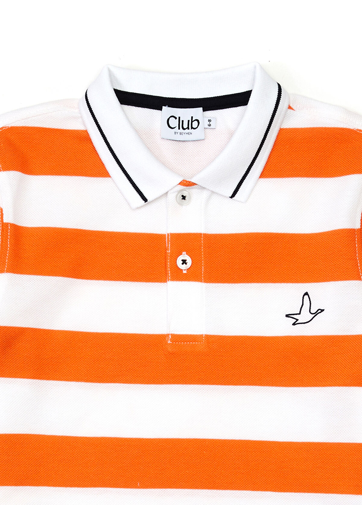 Beymen Club Orange White Polo Neck T-Shirt - 3