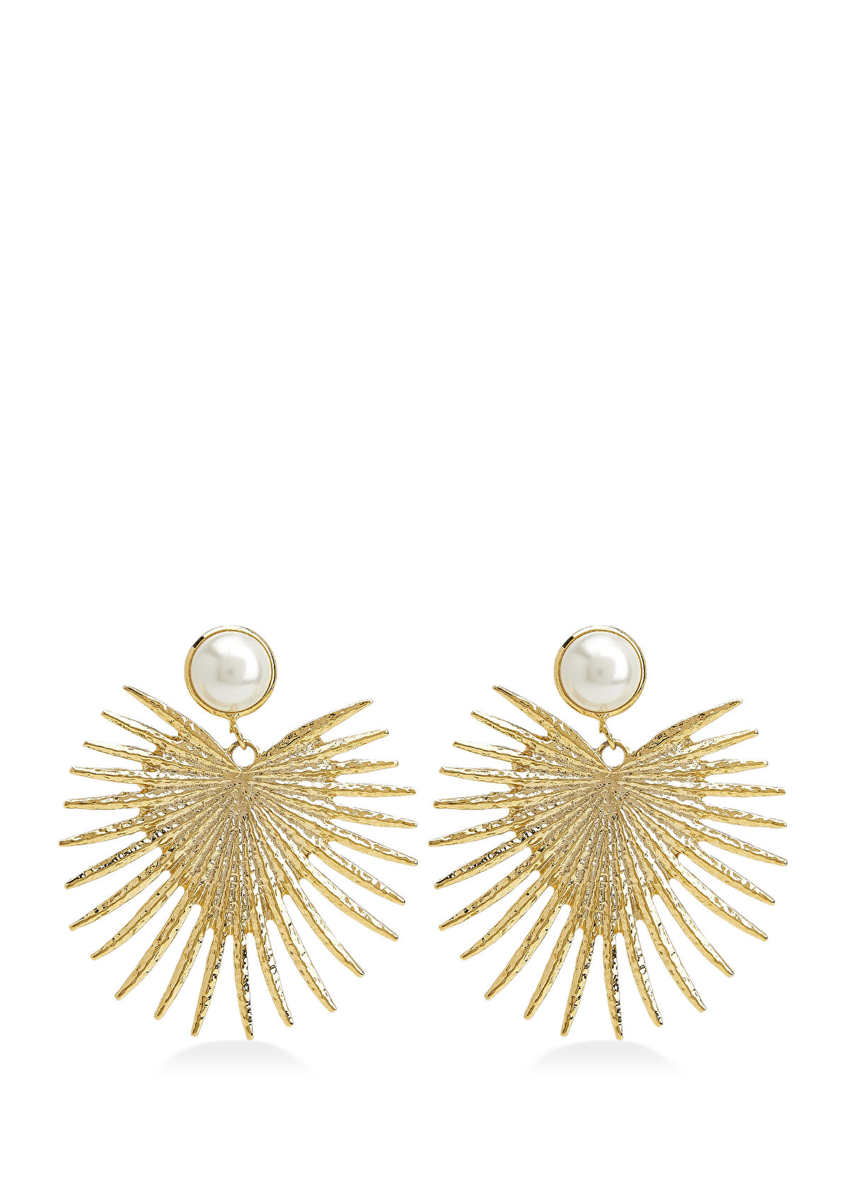 Beymen Club Gold Pearl Detailed Earrings - 3