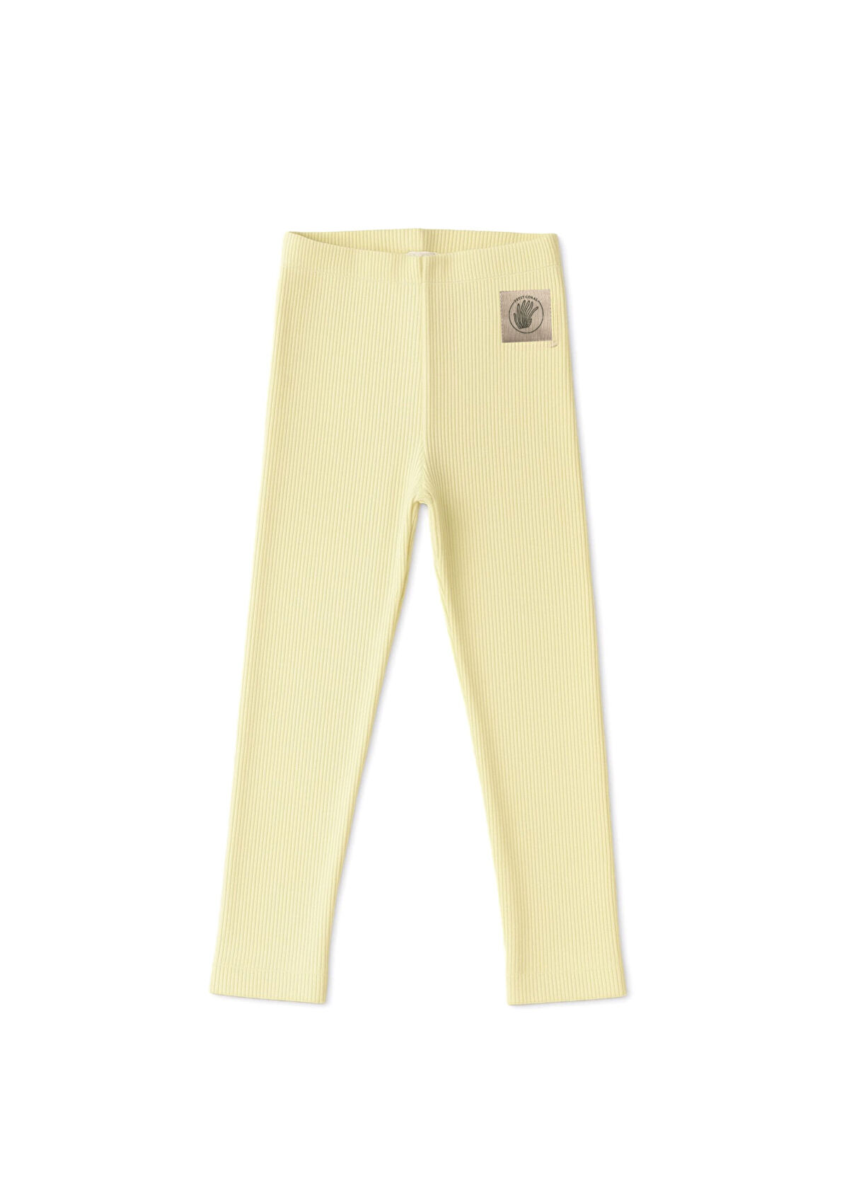Petit Coral Yellow Cotton Girl Camisole Leggings - 1