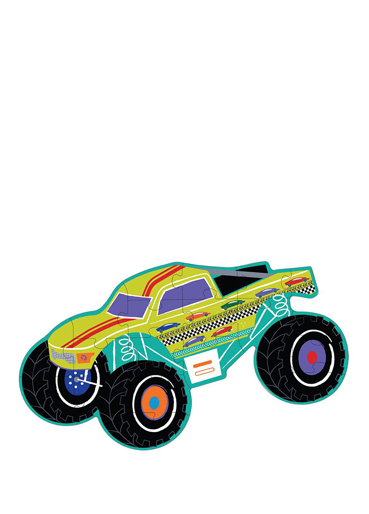 Floss and Rock Cars 20 Parça Çocuk Yapboz - 1