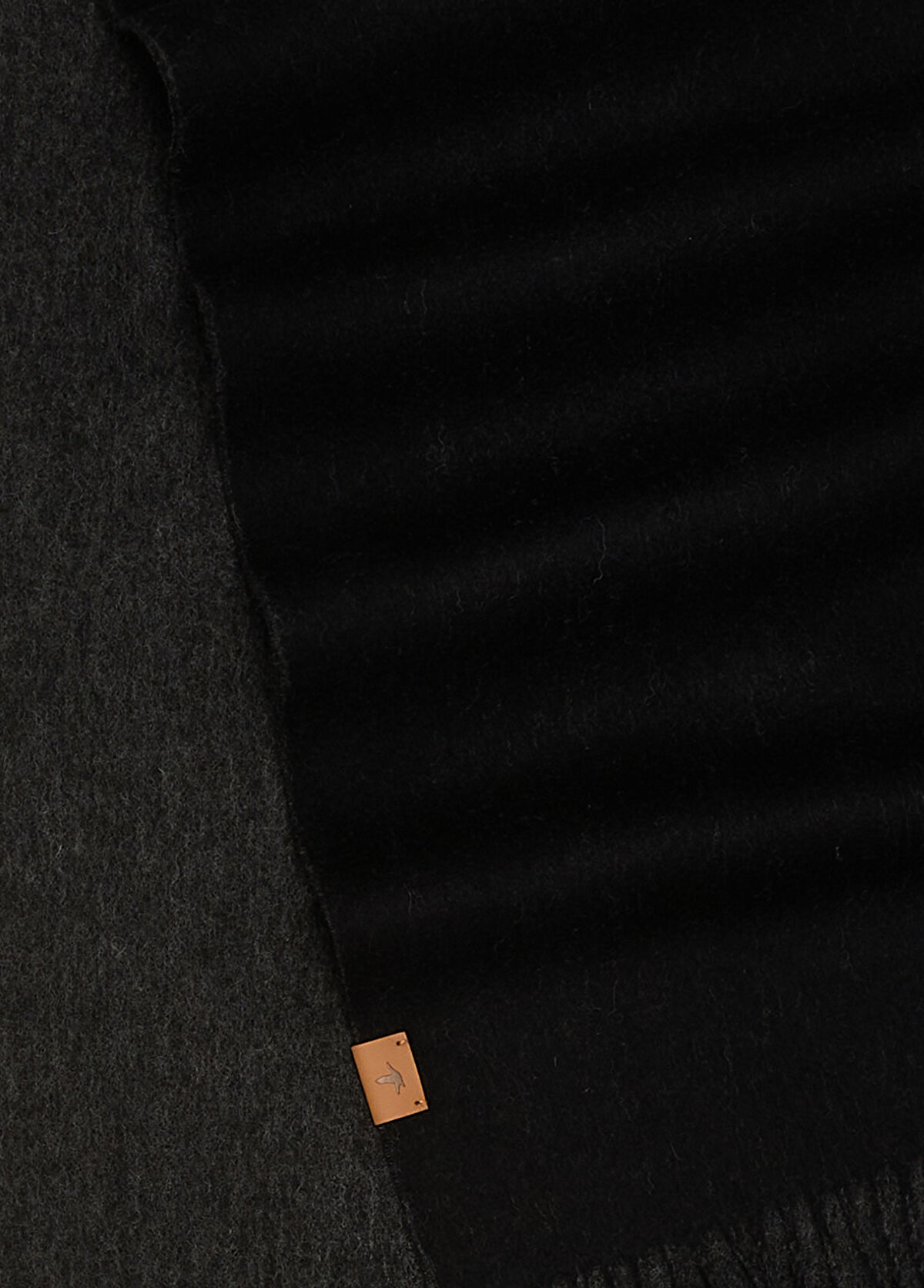 Beymen Club Black Anthracite Men's Wool Cashmere Blend Scarf - 3