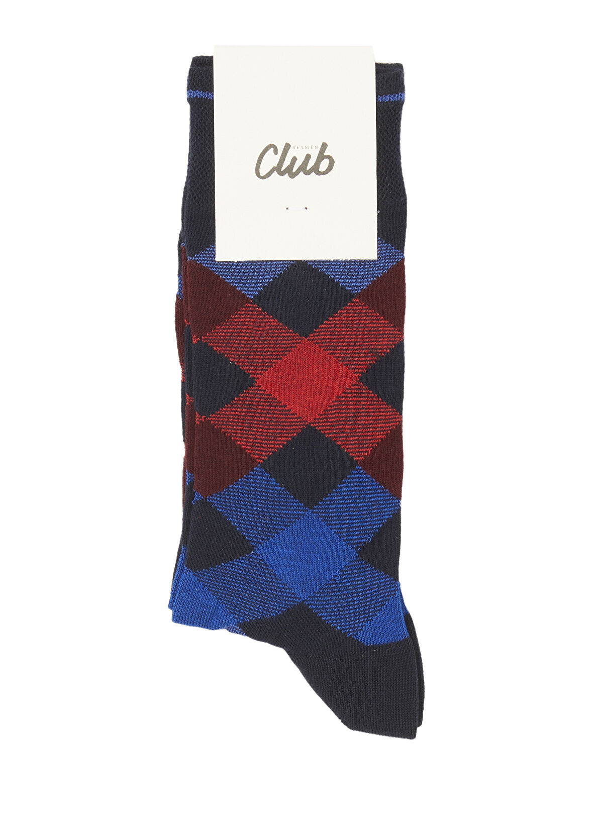 Beymen Club Navy Diamond Jacquard Men's Socks - 1
