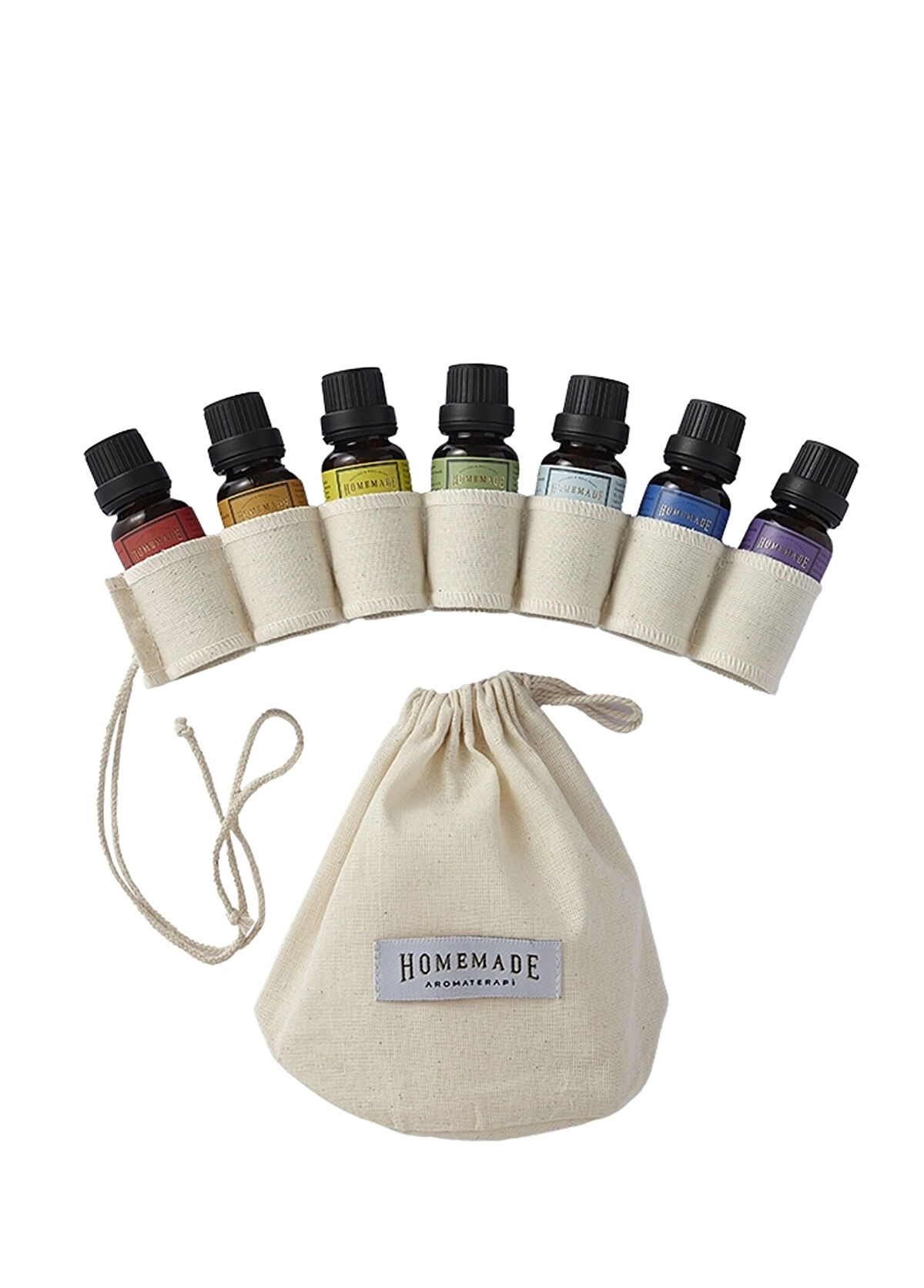 Homemade Aromaterapi Mini Chakra Essential Oil Set 15 ml x 7 Pieces - 1