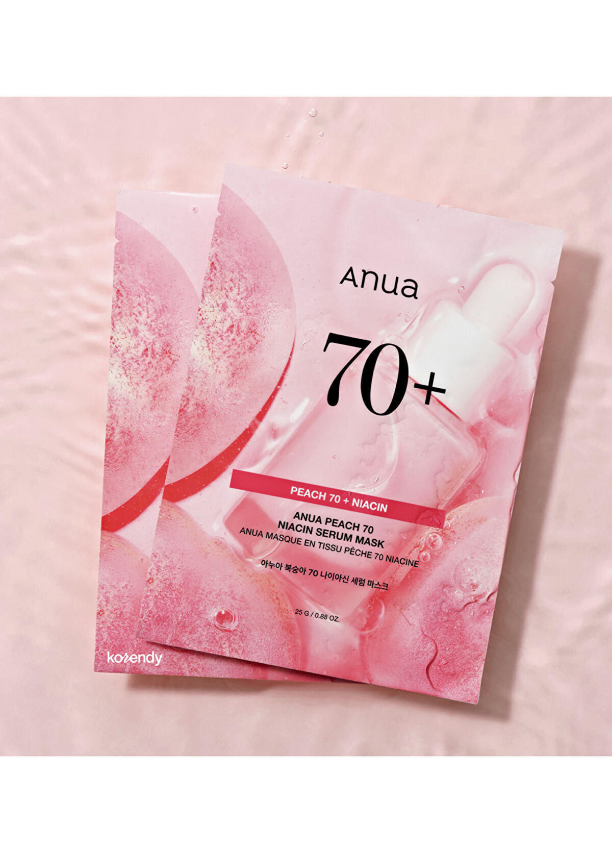 Anua Niacin Serum Mask Shine & Moisturizing Peach Extract Niacinamide Serum Mask 25ml - 3