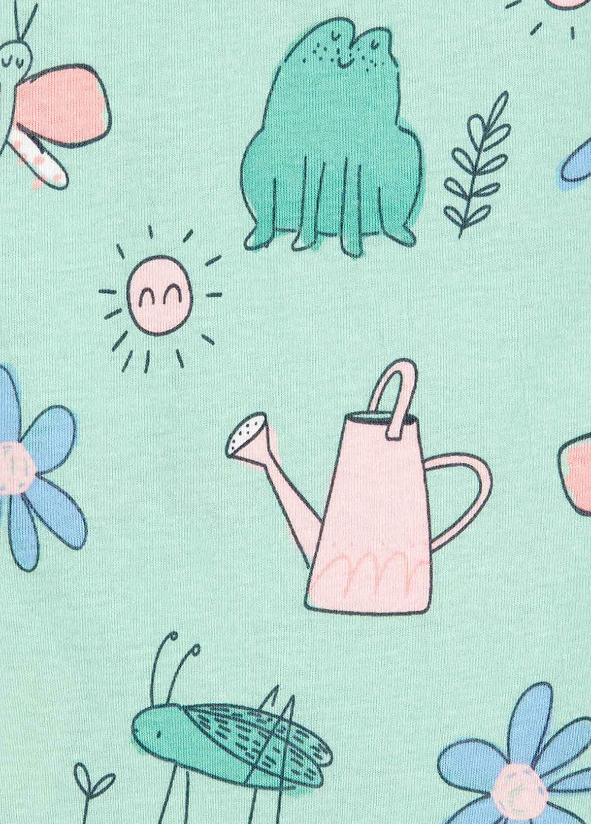 Tavşan Desenli Kız Çocuk 4'lü Pijama Set - Görsel 4