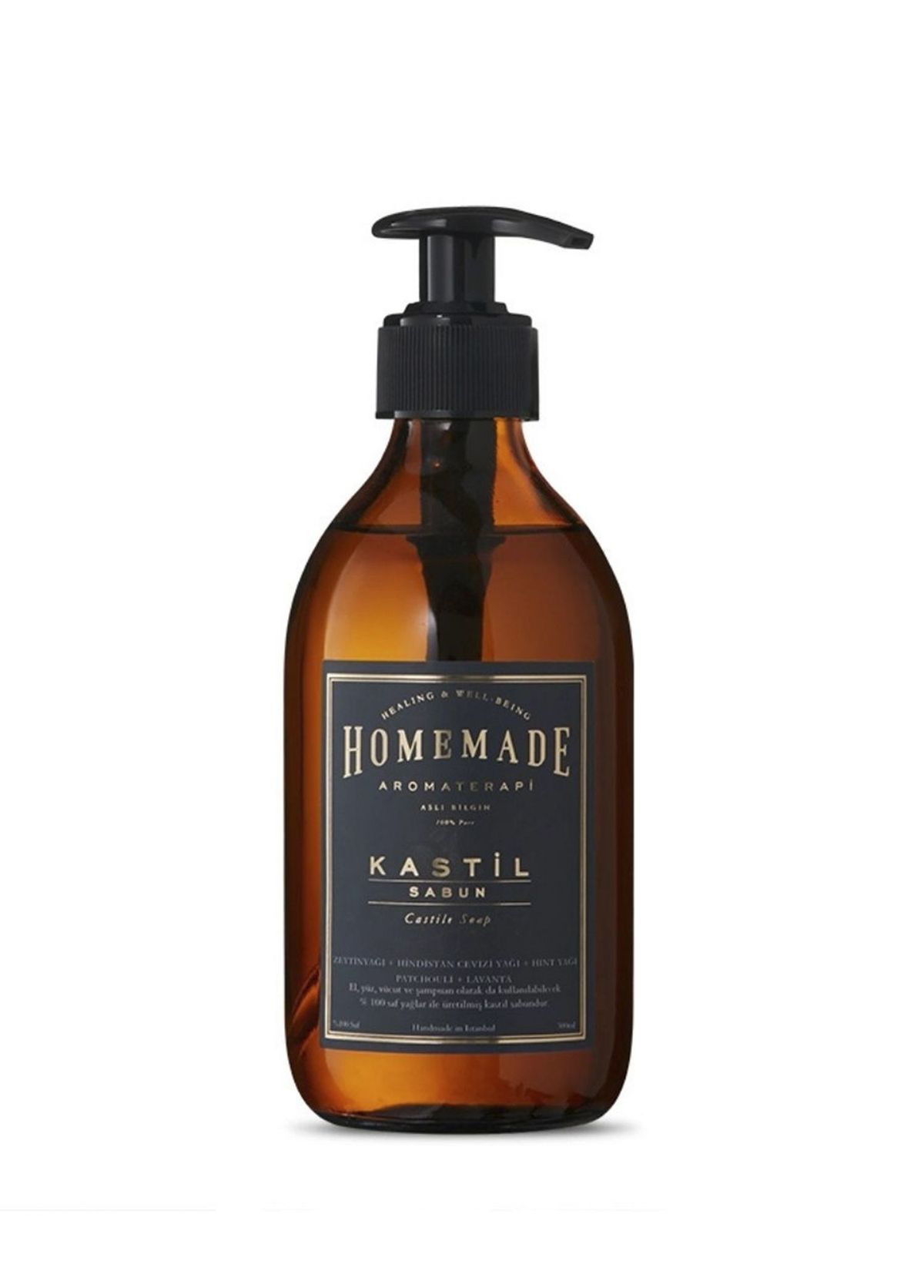 Homemade Aromaterapi Patchouli Lavanta Sıvı Kastil Sabun 300 ml - 1